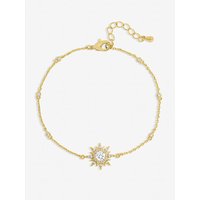 Plated & Pave Starburst Bracelet