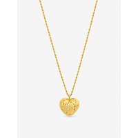 Plated Satin Heart Pendant