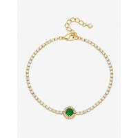 Plated Emerald Crystal Bracelet