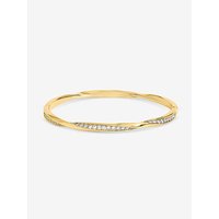 Plated & Pave Twist Bangle