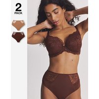 Ella 2 Pack Full Briefs Chocolate Multi Coloured