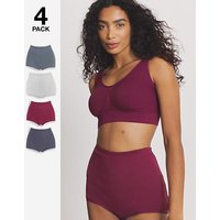 4 Pack Comfort Short Navy Burgundy 20 22