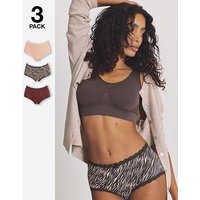 3 Pack Short Briefs Multi 12 14