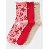 3PK Christmas Ankle Socks ONE
