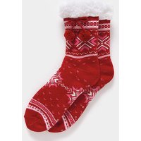 FAIRISLE POM POM COSY SOCKS ONE