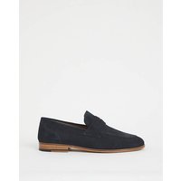 Suede Formal Penny Loafer Wide Fit