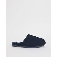 Suede Faux Fur Lined Slippers Wide
