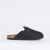 Felt Buckle Mule Slipper Wide
