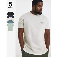 & Makoto Logo T Shirt 5 Pack & L