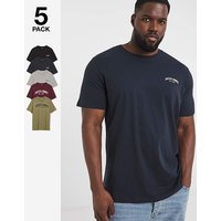 & Josh Logo T Shirt 5 Pack & M
