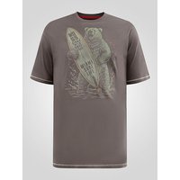 Austin Surfing Bear Printed T shirt