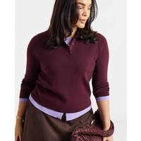 2 1 Layered Collared Jumper Purple Lilac 20 22