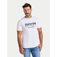 Embroidered Mountain T Shirt Ecru Marl