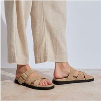 Suede Cross Strap Sandal
