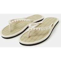 Bead Seagrass Flip Flops