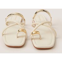 Metal Detail Toe Strap Sandals