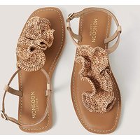 Rosa Raffia Leather Sandals