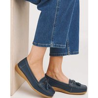 Leather Tassel Loafers EEE Fit