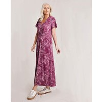Gathered Waist Midi Dress Print