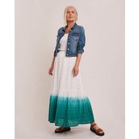 Ombre Pure Cotton Broderie Skirt