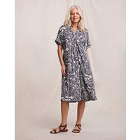 Printed Cocoon Shirt Dress Print
