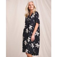 Printed Crinkle Shift Dress Print