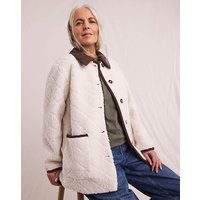 Diamond Quilted Borg Jacket