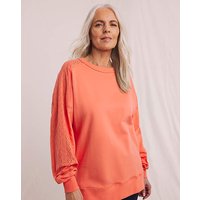 Pure Cotton Lace Trim Sweatshirt