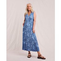 Pintuck Jersey Midi Dress Print