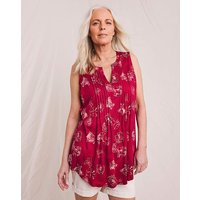 Jersey Pintuck Top Print