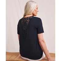 Lace Back Jersey Top