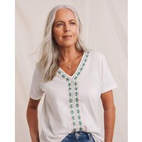 Pure Cotton Embroidered T Shirt