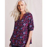 Button Through Blouse Print