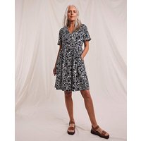 Turn Up Cuff Pure Cotton Dress Print