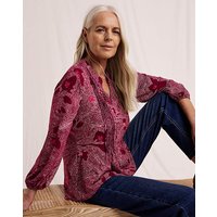 Pintuck Printed Top Print