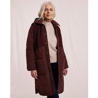 Borg Quilted Long Coat