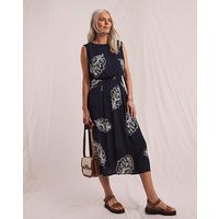 Textured Crinkle Midi Dress