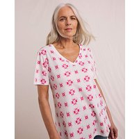 V Neck Printed T Shirt Multi Coloured