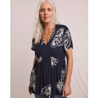 Textured Crinkle Printed Blouse