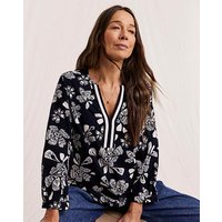 Contrast Print Blouse Print