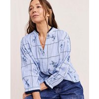 Printed Stripe Blouse Stripe
