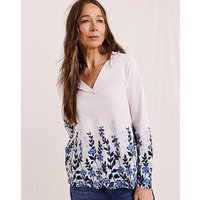 Cotton Border Print Top Print