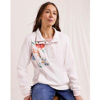 Printed Button Neck Sweatshirt Print