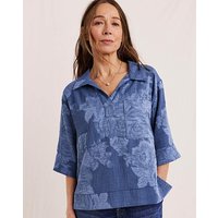 Textured Pop Over Blouse