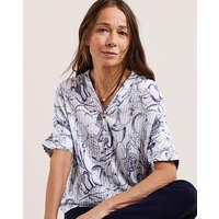 Crinkle Short Sleeve Top Print