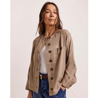 Petite Linen Tie Detail Jacket