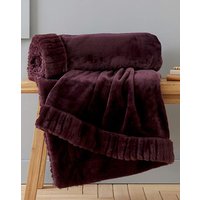 Velvet Faux Fur Cosy Throw 150X200