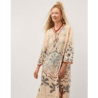 Aleah Tropical Print Midi Kaftan L XL