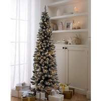 Pre Lit Aspen Slim Flocked Tree 6FT