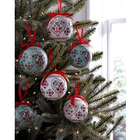 6 Alpine Baubles Bow Multi